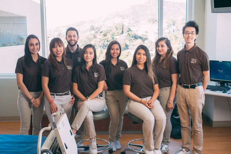 Junior Health Scholars group standing together in a hospital setting