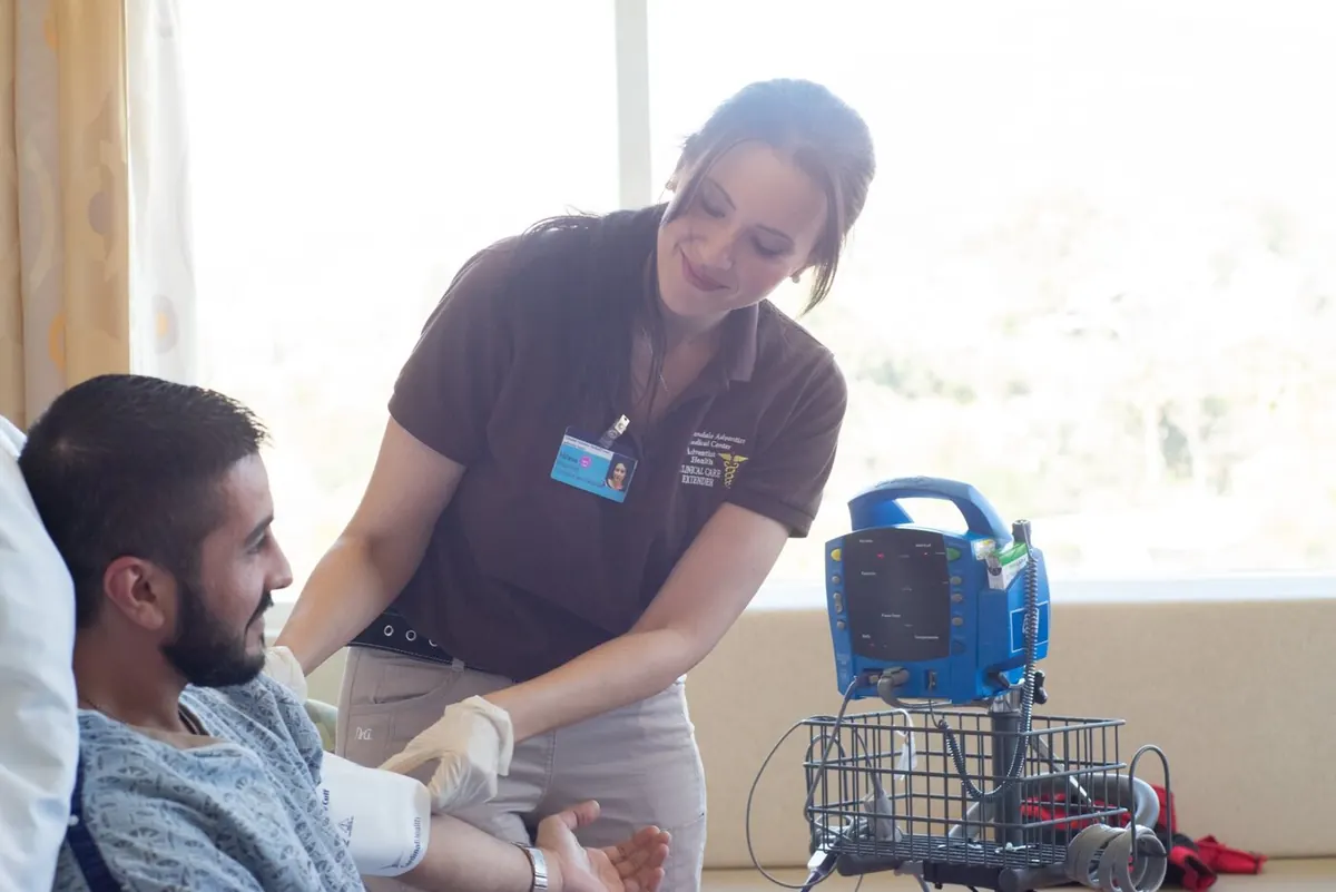 Assist with trained patient-care activities